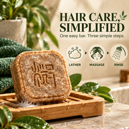 🌿 Herbal Shampoo Bar – A Rich, Foamy Cleanse for Your Hair