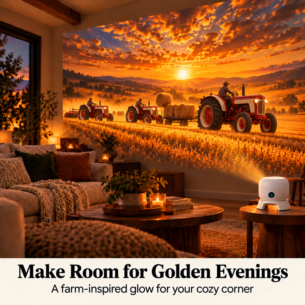 NEW ARRIVAL🚜 Tractor & Farm Scene Room Projector – Wall & Ceiling Décor for Tractor Lovers