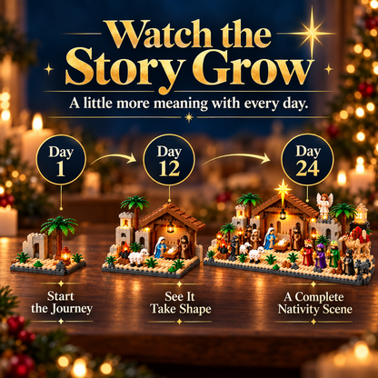 🎄 24-Day Nativity Building Advent Calendar – Build the Christmas Story Day by Day ✨🏠