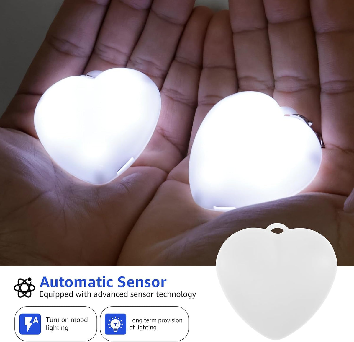 Heart-shaped Handbag Light – USB Rechargeable Touch-Sensitive Wallet Light