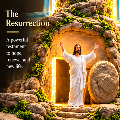 ✝️ The Story of Jesus Cross Lamp – 6 Illuminated Scenes of Faith & Christmas Hope ✨