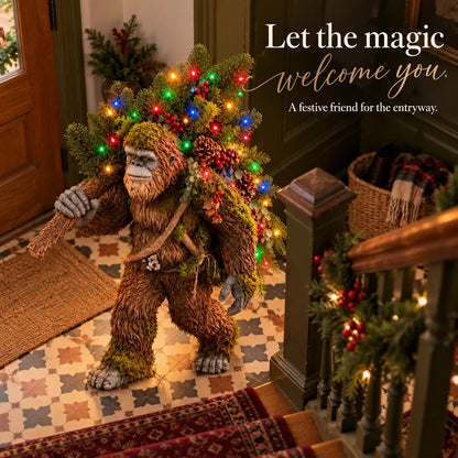 🎄 Woodland Sasquatch – Lighted Christmas Porch Decor