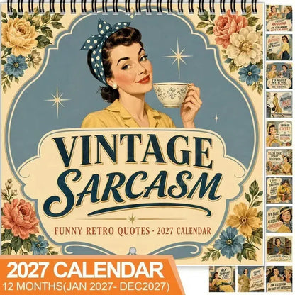 😂 2027 Retro Satirical Wall Calendar – 12 Months of Unfiltered Humor