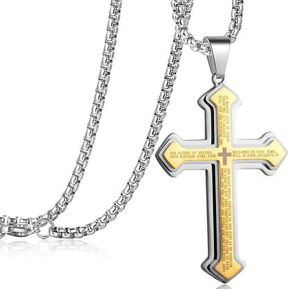 🔥Men's Lord's Prayer Cross Necklace