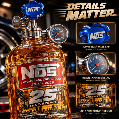 ⏳HOT SALE 49% OFF – 25th Anniversary Street Racing Nitrous Tank Whiskey Decanter with Collector’s Box