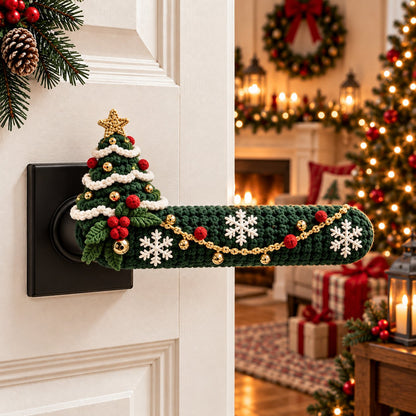 🎄 LAST DAY 50% OFF — Christmas Crochet Door Handle Covers | 6 Festive Designs