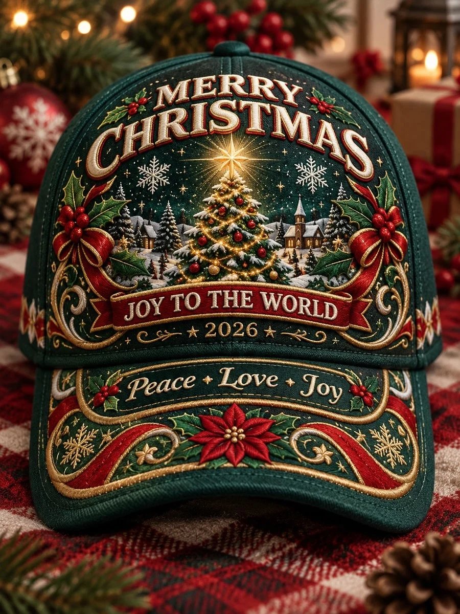 🎄 Christmas Graphic Baseball Cap | 7 Festive Adjustable Styles