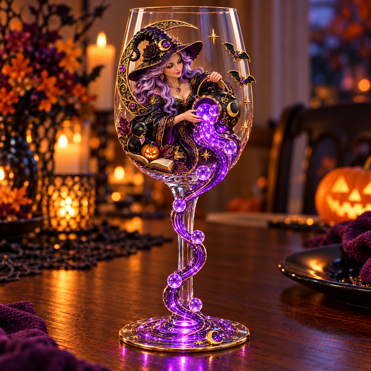 🎃 Halloween Decorative Wine Glass Collection | 5 Spooky Designs