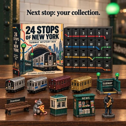 🚇 24 Stops of New York – Subway Mystery Advent Calendar 🗽(✨Buy 2 Free Shipping)