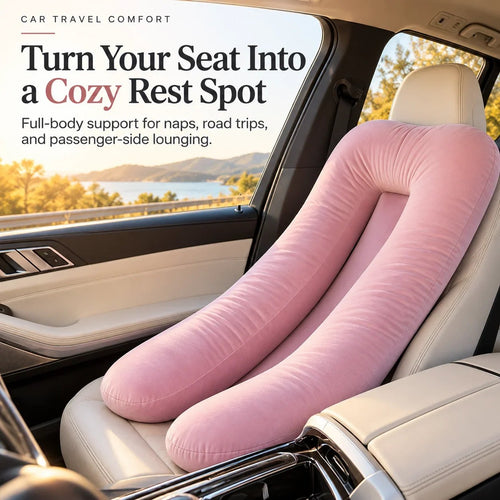 🚗 CozyDrive™ Full-Body Car Seat Pillow – Ultimate Travel Comfort 💗