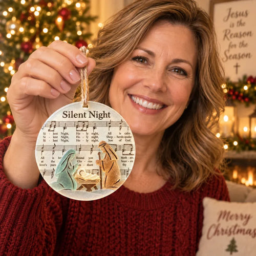 🎶✝️ Sea Glass Christmas Hymn Ornaments