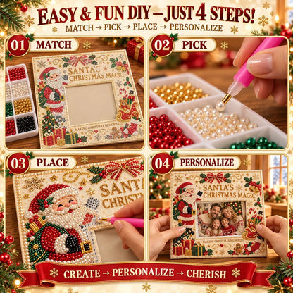 🎄 Christmas Memories, Made by You – DIY Pearl Photo Frame Kit