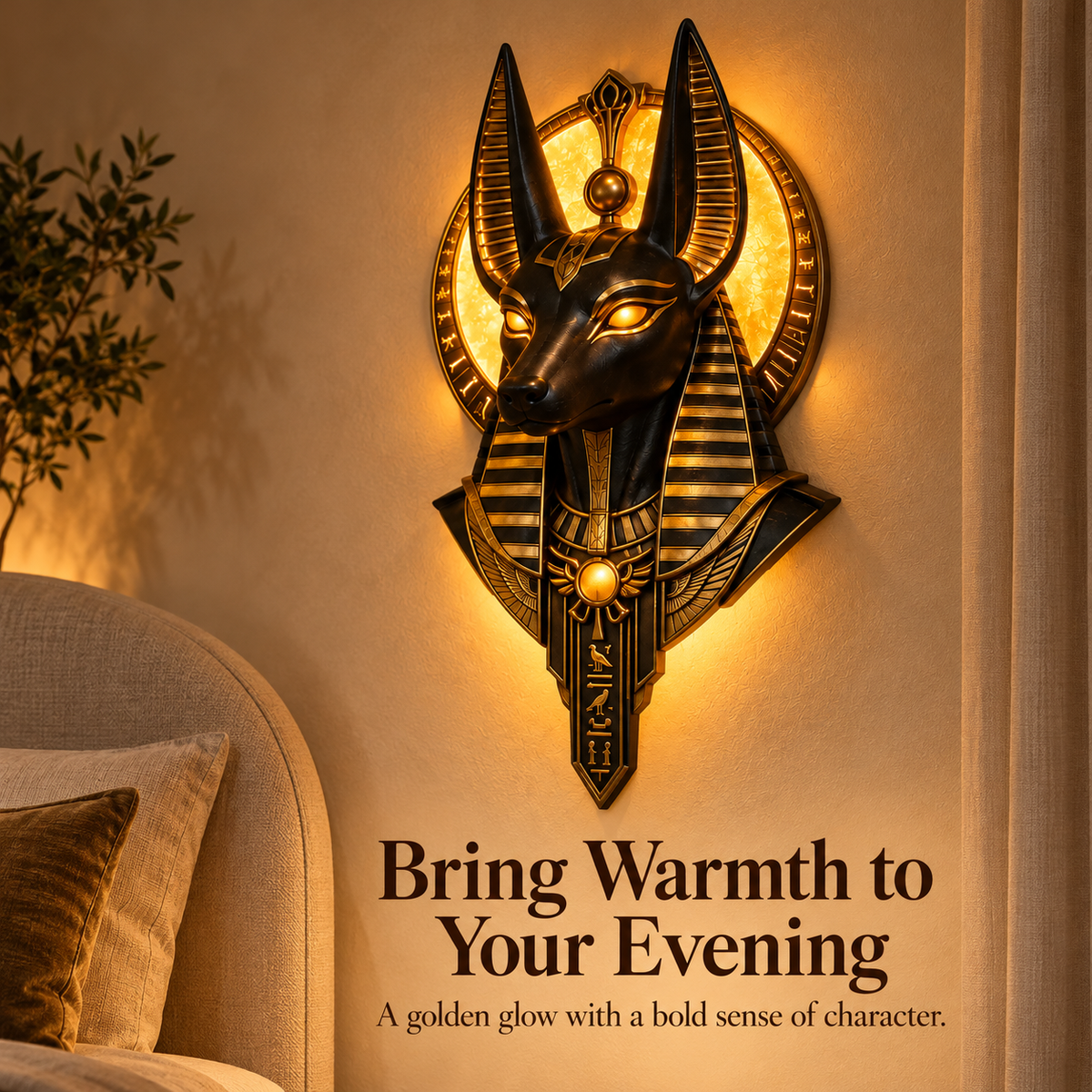 ☀️Anubis Guardian Wall Light – ANCIENT PRESENCE. MODERN GLOW