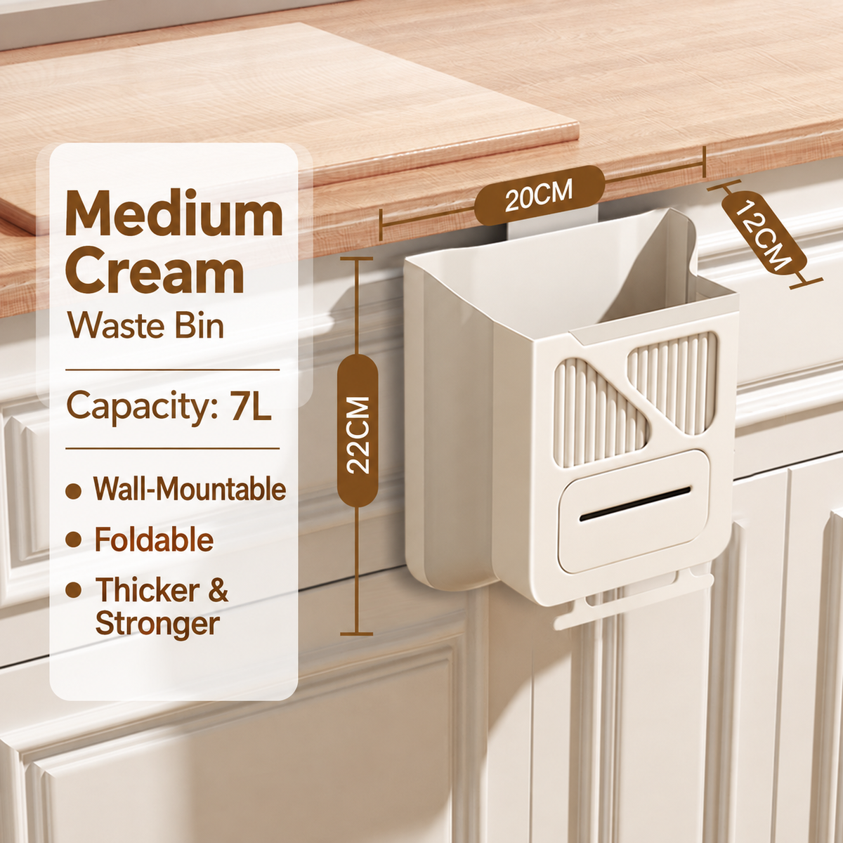 Hanging Kitchen Trash Can for Cabinet Door