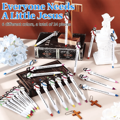 🔥Last Day 49% OFF - ✝️Mini Jesus Figures Pen Bible Verse Ballpoint Pen