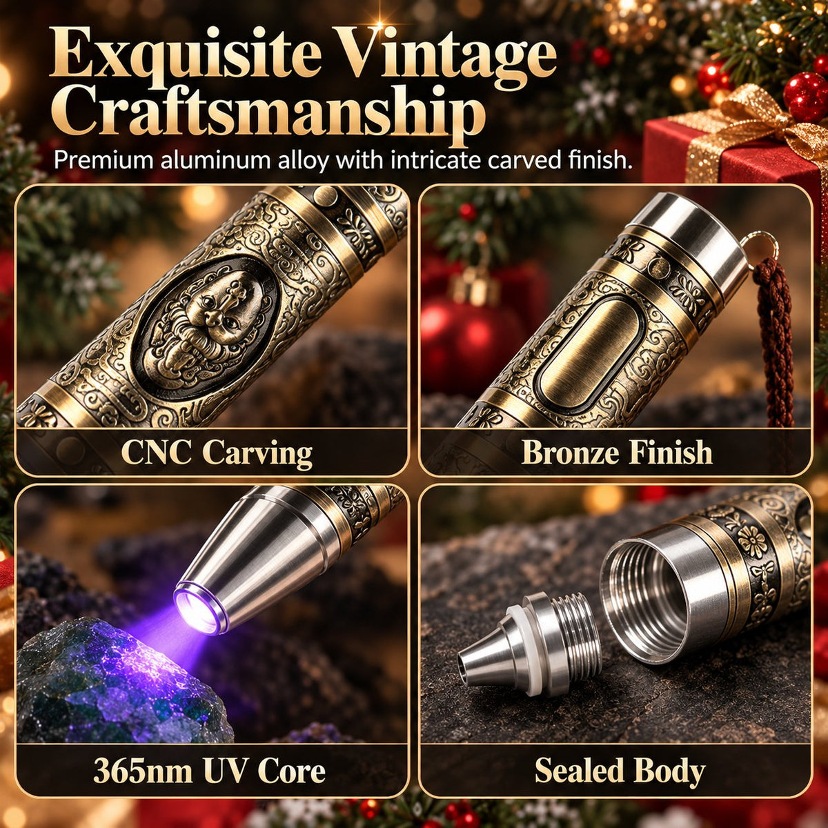 Professional 3-in-1 Gemstone Identification Flashlight