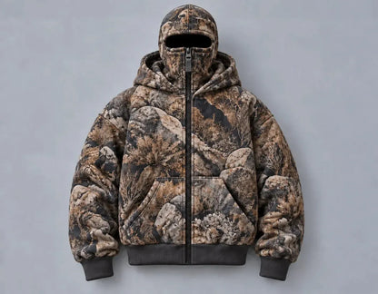 🦌 HunterZip Hunting Hoodie – Built-In Face Mask for Cold-Weather Adventures