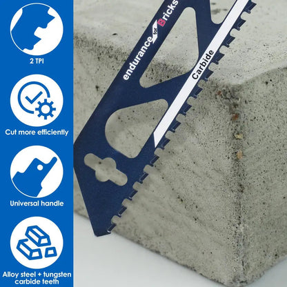 🧱🪚 12' Carbide Masonry Reciprocating Saw Blade – 2 TPI Heavy-Duty Brick & Block Cutting Blade 🔧