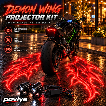 🔥 49% OFF TODAY 😈 Demon Wing Motorcycle Projector Kit