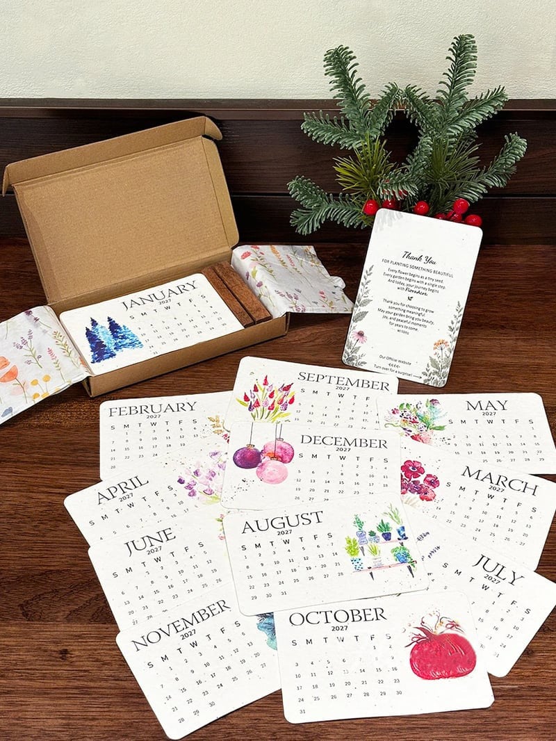 Plantable Seed Calendar 2027