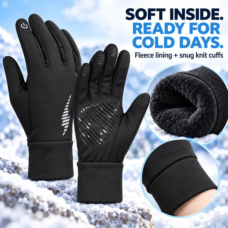 ❄️Unisex Winter Fashion Gloves - Warm Fleece-Lined, Touchscreen-Compatible, Anti-Slip Grip for Cycling, Driving, Outdoor Sports