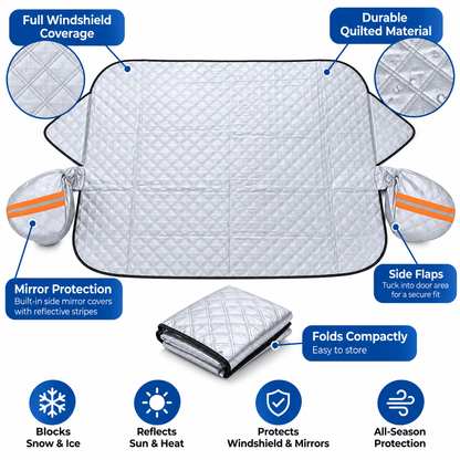 🚗 All-Season Magnetic Windshield Cover – Snow, Ice & Frost Protection