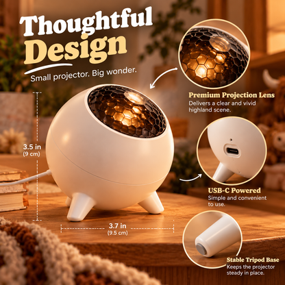 Highland Cow Projector | Cozy Room Decor & Gift