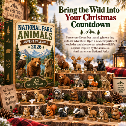 National Park Adorable Animals Advent Calendar 2026 - 24-Day Festive Countdown