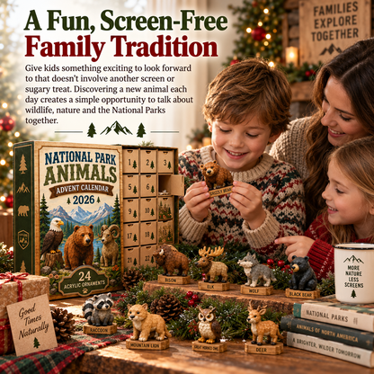 National Park Adorable Animals Advent Calendar 2026 - 24-Day Festive Countdown
