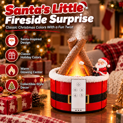 🎄🔥 Magical Christmas Campfire Aroma Diffuser – Realistic Flame-Effect Mist & Cozy Holiday Glow 🎅🍪