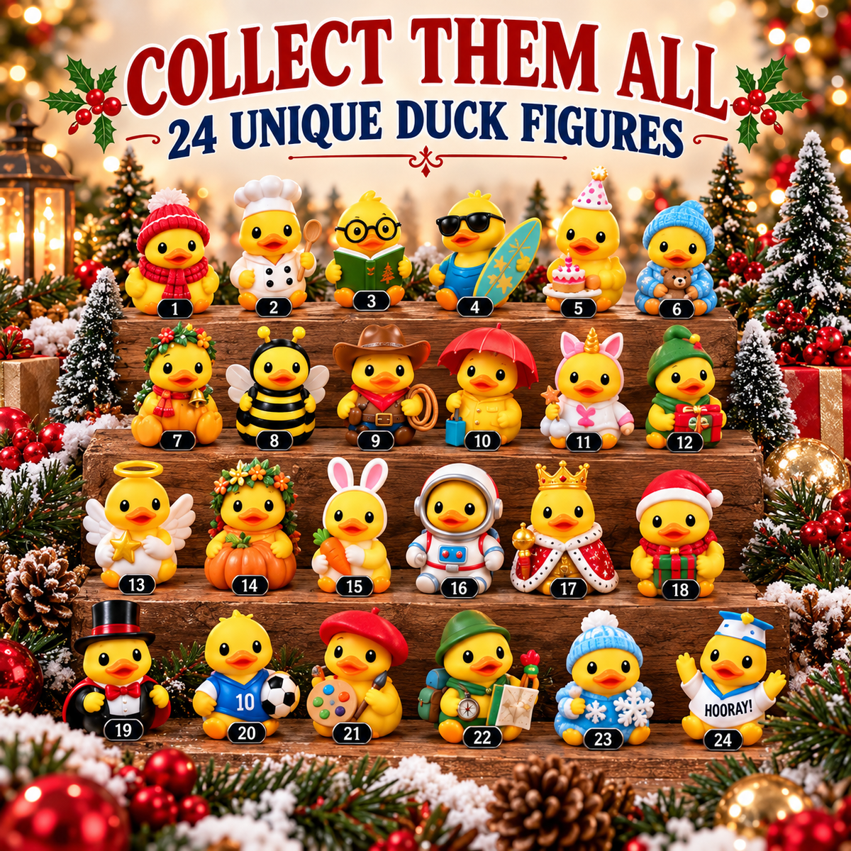 🦆24-Day 3D Duck Magic Christmas Advent Calendar