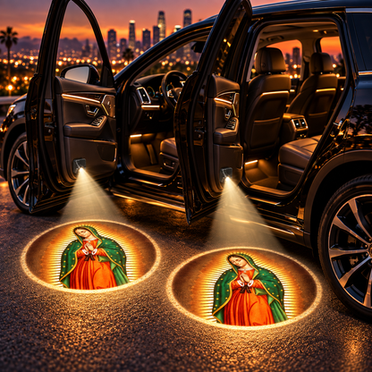 🙏 RoadBlessing™ Our Lady of Guadalupe Car Door Projector Light ✨