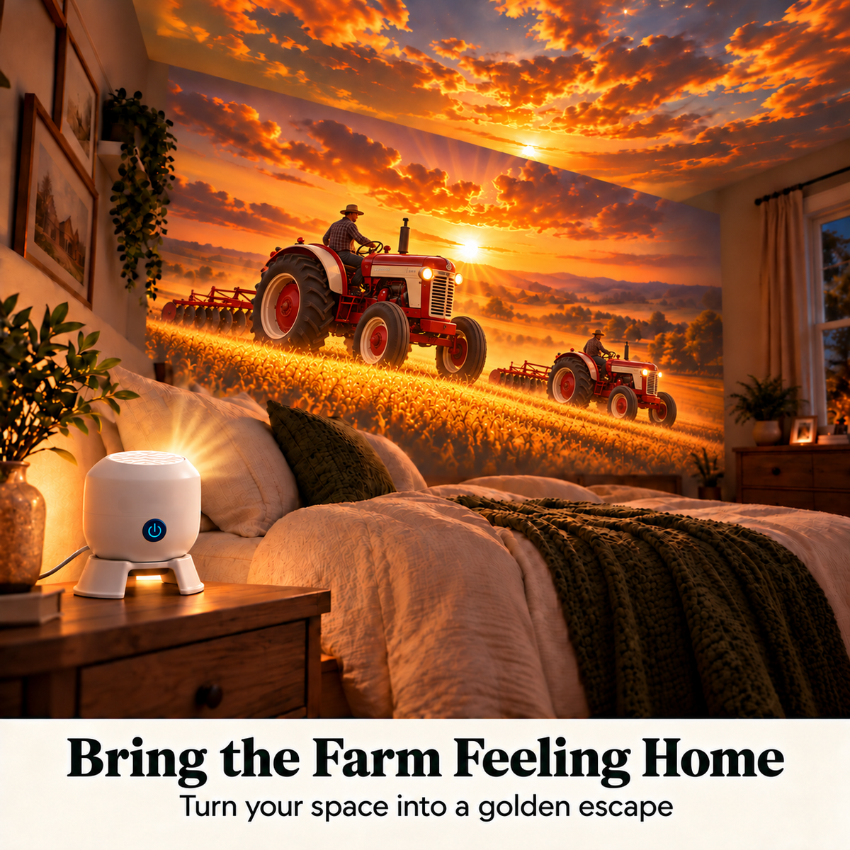 NEW ARRIVAL🚜 Tractor & Farm Scene Room Projector – Wall & Ceiling Décor for Tractor Lovers