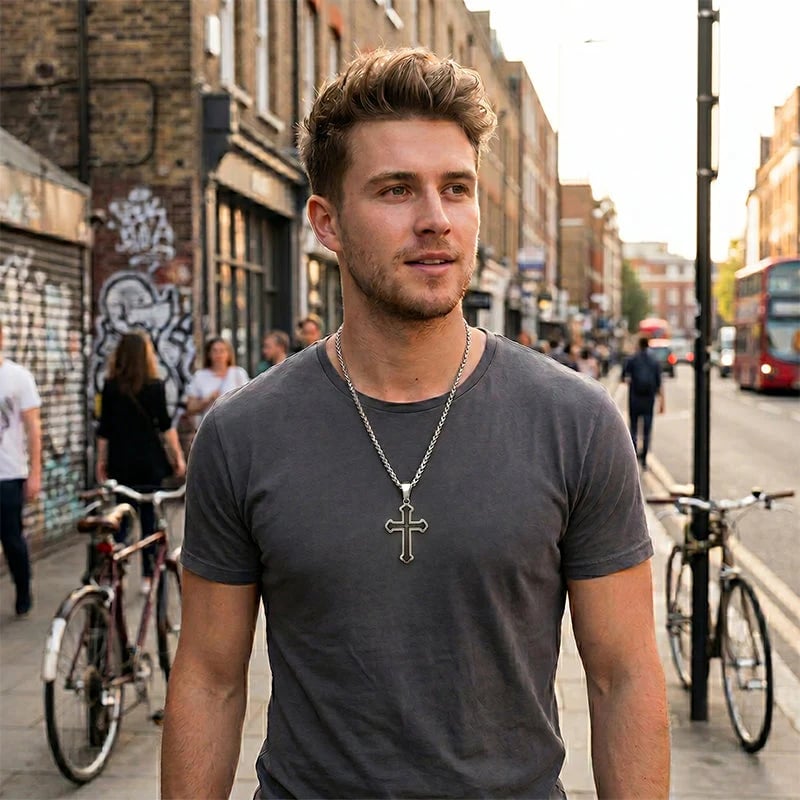 🔥Men's Lord's Prayer Cross Necklace