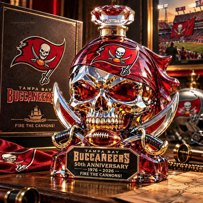 Pirate Skull Crystal Whiskey Decanter