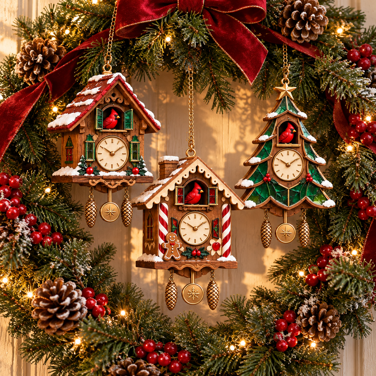 🐦 2026 Red Cardinal Cuckoo Clock Ornaments – 6 Vintage-Inspired Designs for a Nostalgic Christmas Tree