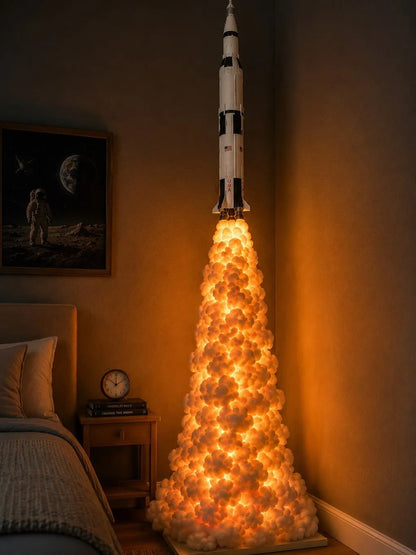 🚀 Rocket Launch Cloud LED Floor Lamp