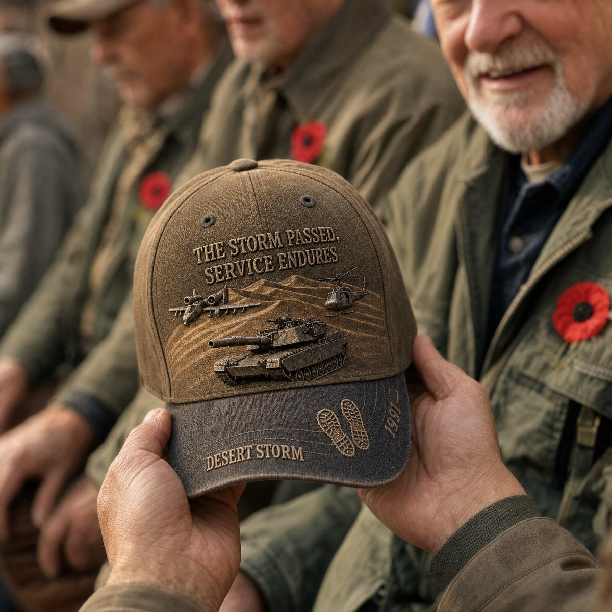 ⏳ Last Day 49% OFF – 🎖️ Desert Storm 1991 Veteran Cap | Vintage Washed Military Tribute 🧢