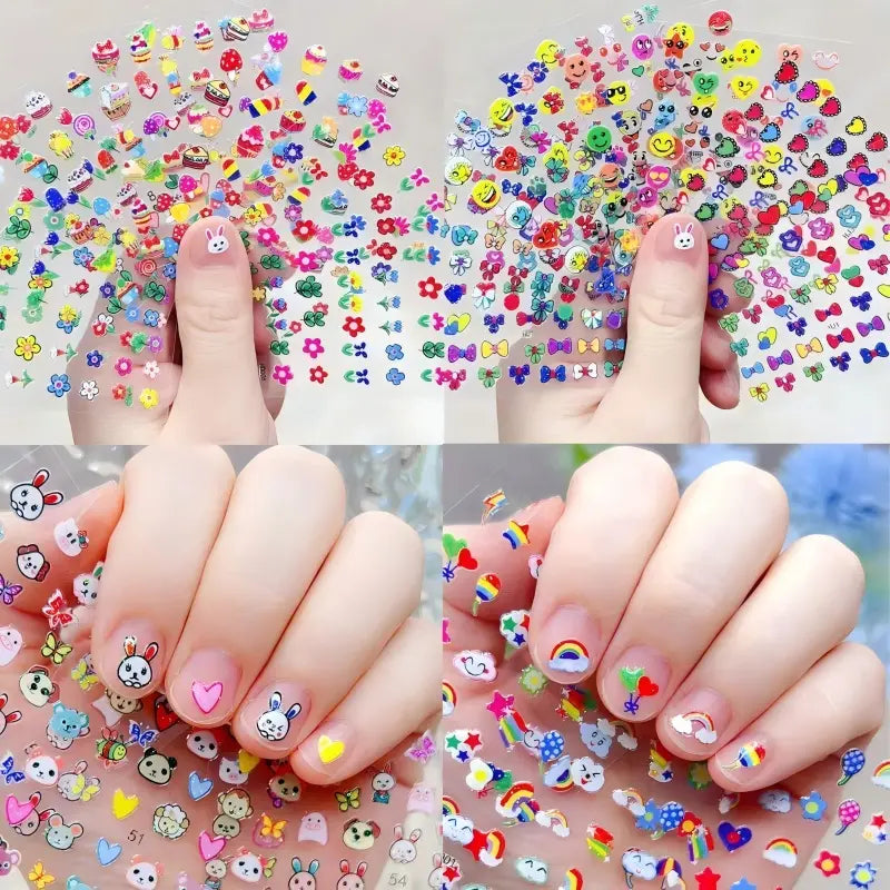 Glow-in-the-dark Nail Stickers for Kids- 30 Sheets