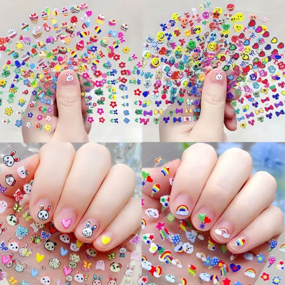 Glow-in-the-dark Nail Stickers for Kids- 30 Sheets