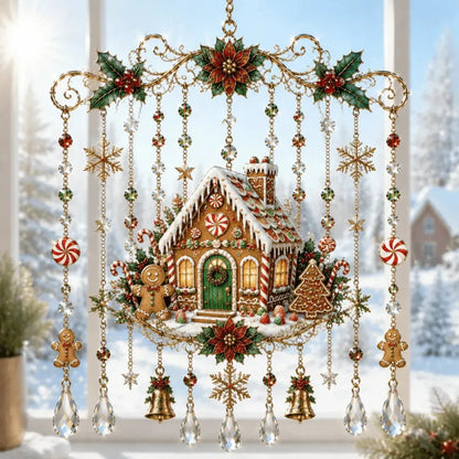 Handmade Christmas stained window decorations