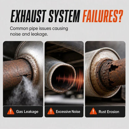 High Temp Exhaust Pipe Repair Glue – Permanent bond for iron & steel, withstands extreme heat & vibration. Fix exhaust leaks yourself – save on costly garage repairs! 🚗✅