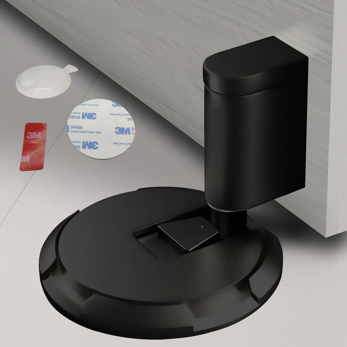 Adjustable Push-to-Hold Door Stopper | Skip the Wedge