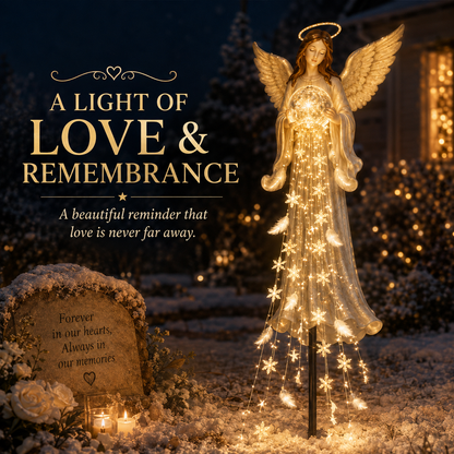 🔥Hot Sale 45% OFF ✨Angel Blessing Fountain– Solar Cascading Angel Garden Light 👼
