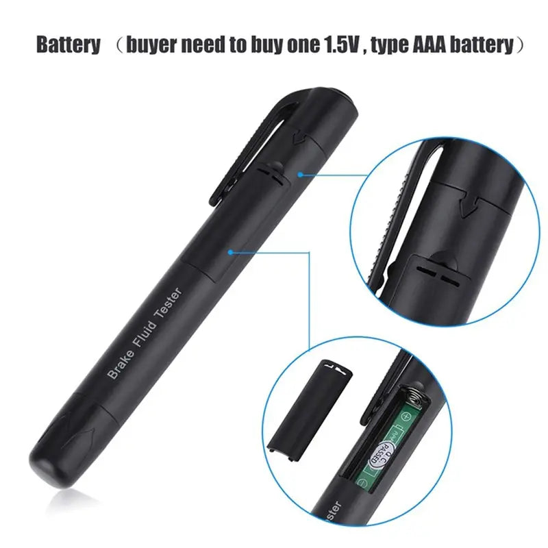 🚗 Portable Brake‑Fluid Tester Pen for DOT 3 / DOT 4 / DOT5
