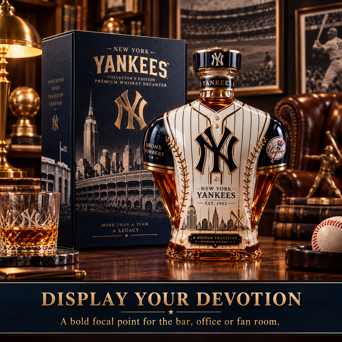 ⚾ Bronx Bomber Jersey Decanter – Baseball-Inspired Collector Bottle