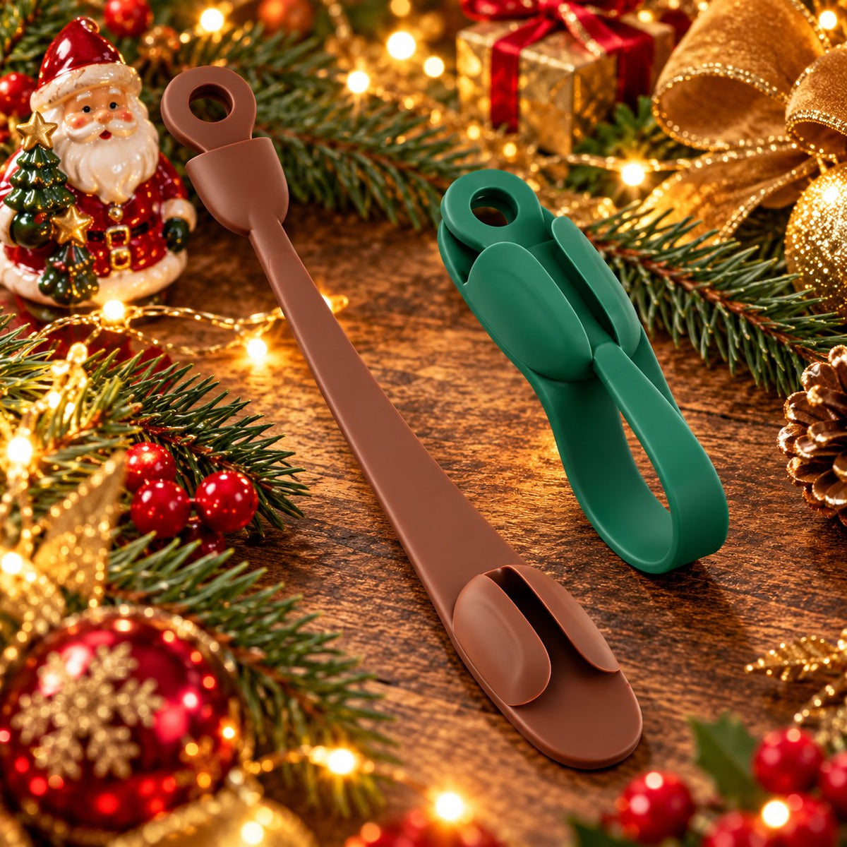 🎄 No Drill Mantel Decor Straps for Christmas Garland（8 PCS）