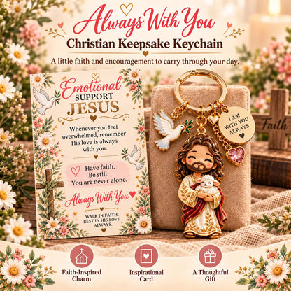 🔥LAST DAY 50% OFF - ✝️ Always With You Jesus Comfort Doll | Soft Crochet Companion with Scripture Message Card 🤍