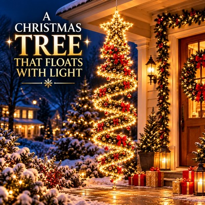 🎀✨Giant Lighted Christmas Bow Hanging Decoration