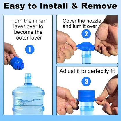 💧 Reusable Silicone Water Container Cap – Flexible Replacement Cover